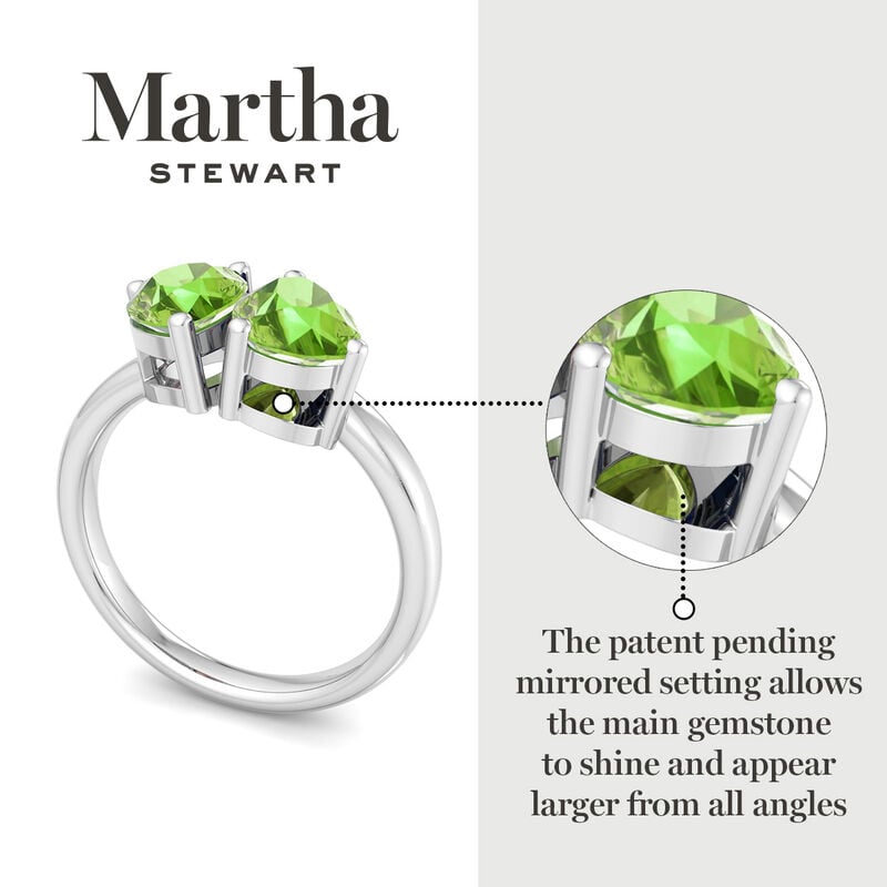 Martha Stewart 2ctw. Peridot Two Stone Ring In Sterling Silver image number null